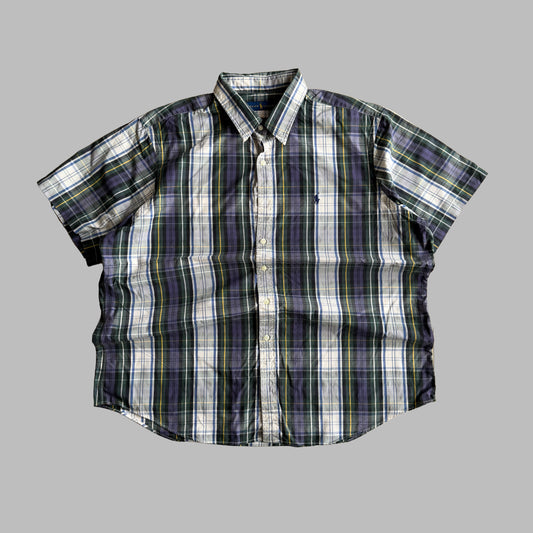 Y2K Polo Ralph Lauren Checkered  Button Up Shirt - XXL