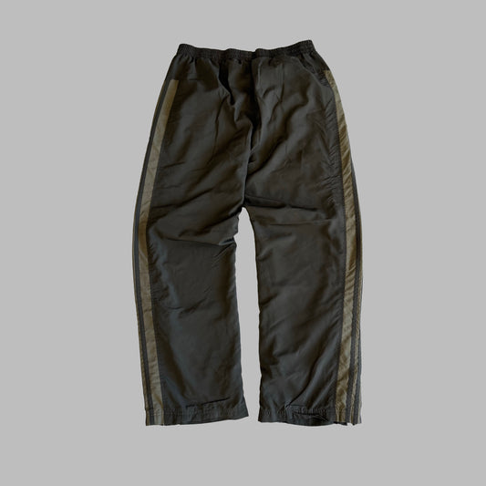 Y2K Adidas Three Stripe Wide Leg Track Pants - M