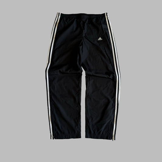 Y2K Adidas Three Stripe Baggy Track Pants - S