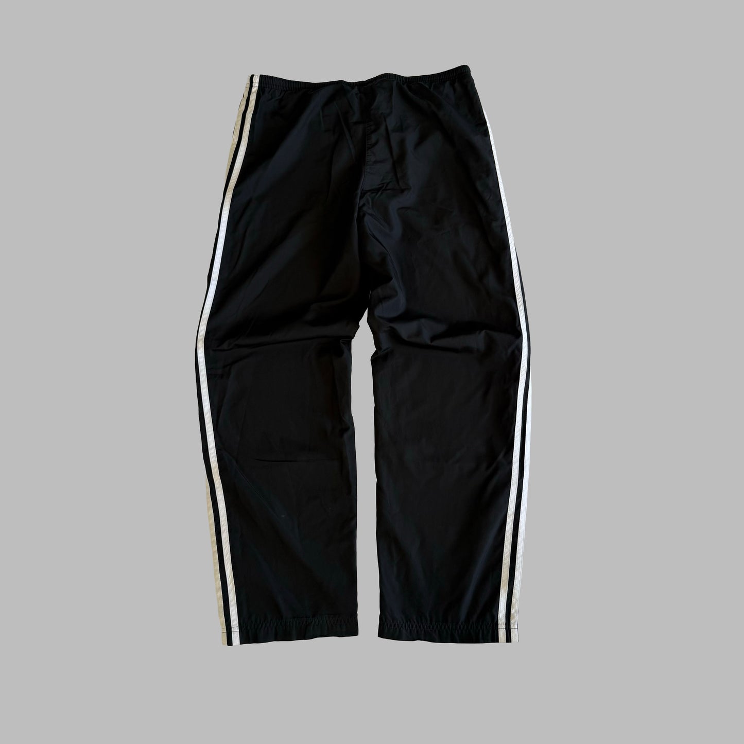 Y2K Adidas Three Stripe Baggy Track Pants - S