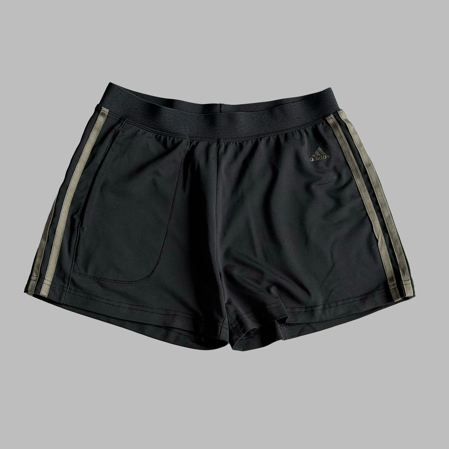 Y2K Adidas Three Stripe Mini Shorts - S
