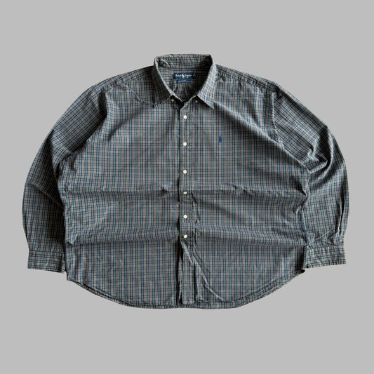 Y2K Polo Ralph Lauren Checkered Button Up Shirt - XXL