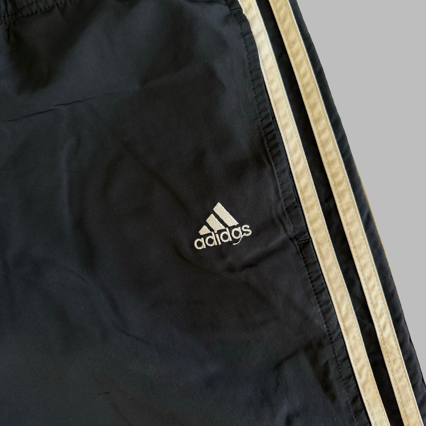 Y2K Adidas Three Stripe Straight Leg Track Pants - S