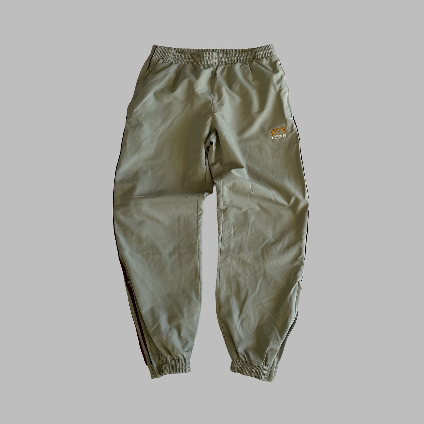 90s Adidas Three Stripe Baggy Track Pants - M