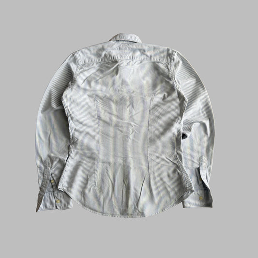 Y2K Polo Ralph Lauren Striped  Button Up Shirt - XS