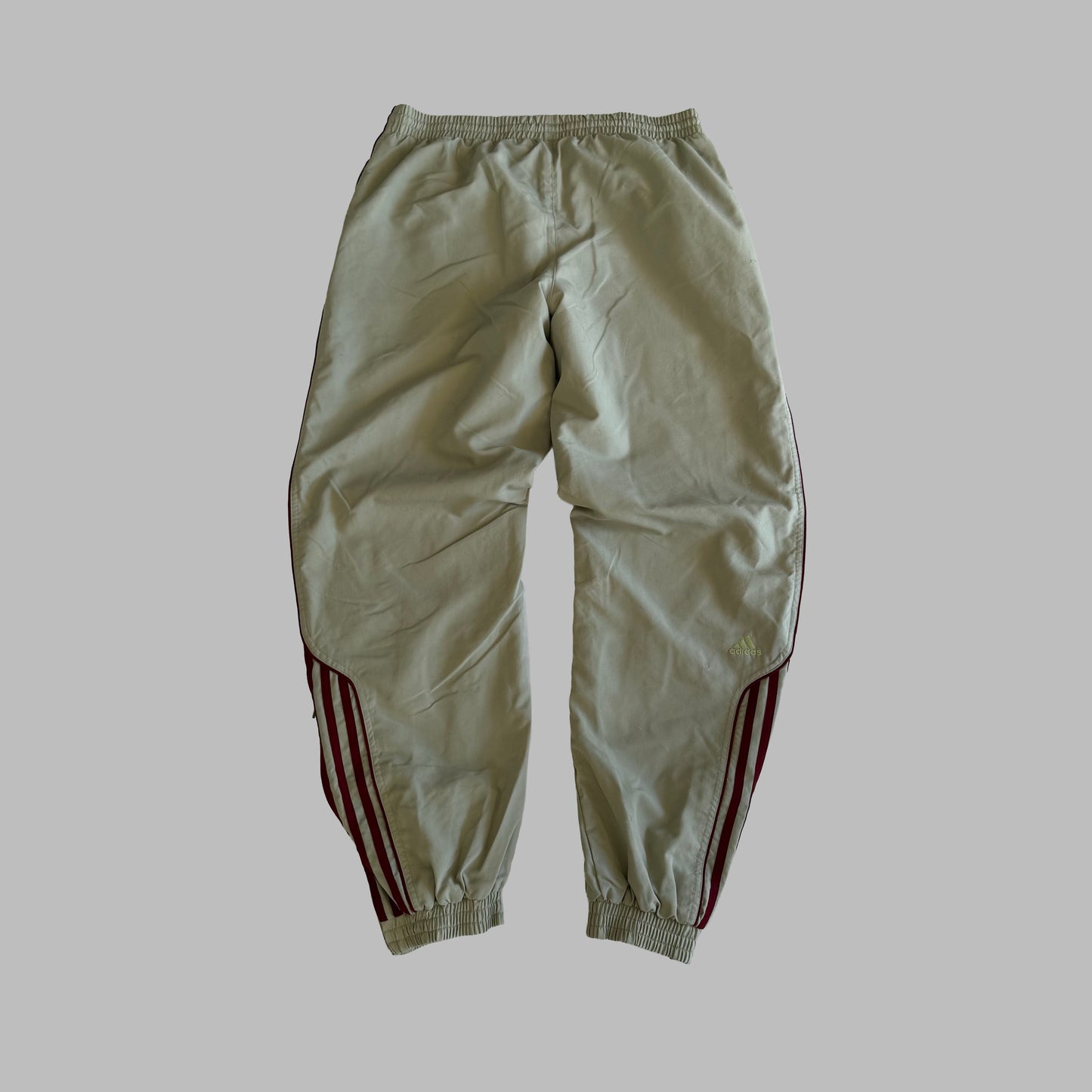 90s Adidas Three Stripe Baggy Track Pants - M