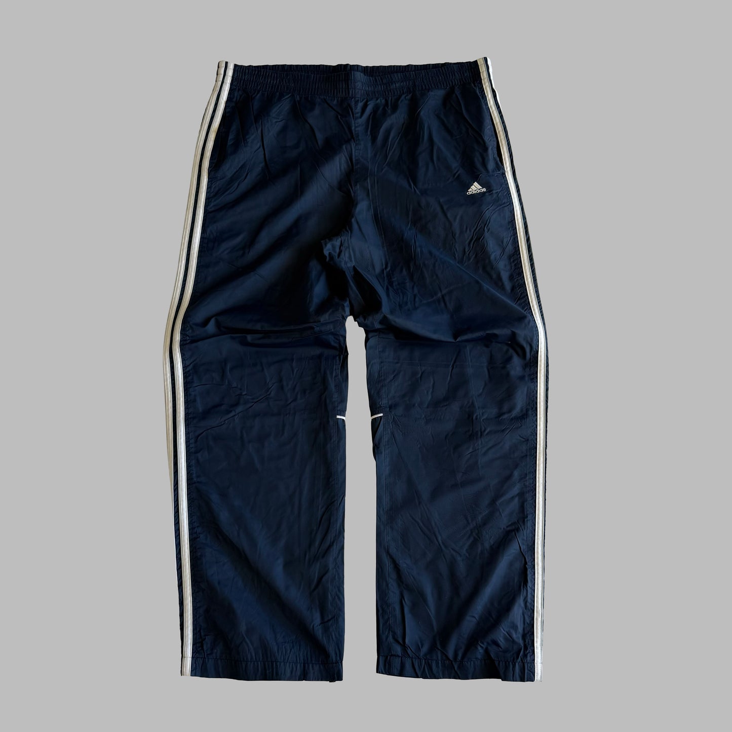 Adidas Three Stripe Straight Leg Track Pants - XL