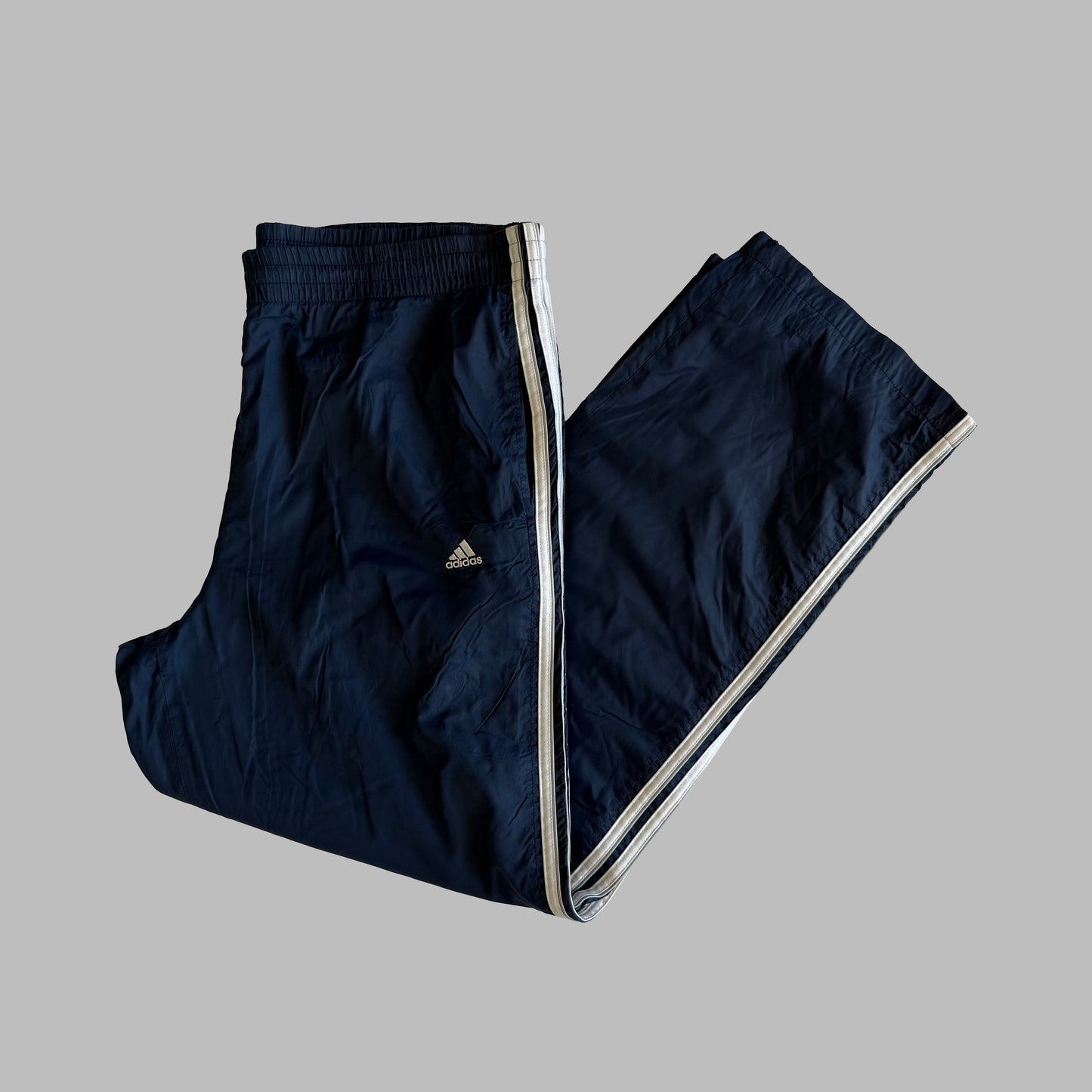 Adidas Three Stripe Straight Leg Track Pants - XL