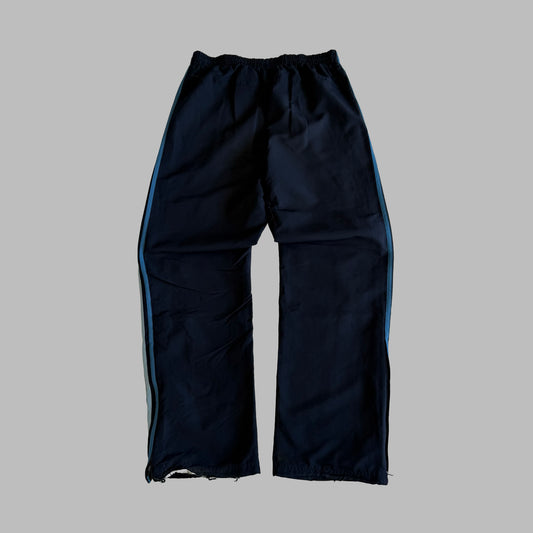 Y2K Adidas Three Stripe Wide Leg Track Pants - M