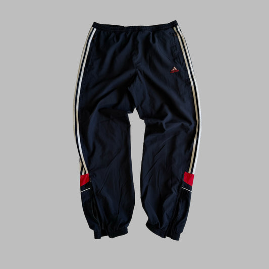 Y2K Adidas Three Stripe Baggy Track Pants - XL