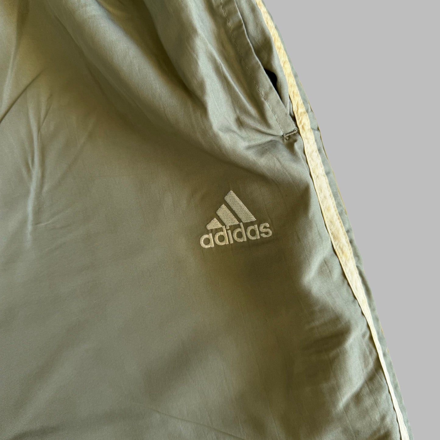 90s Adidas Three Stripe Lightweight Track Pants - L