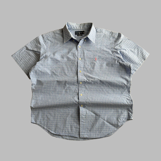 Y2K Polo Ralph Lauren Checkered Button Up Shirt - XL