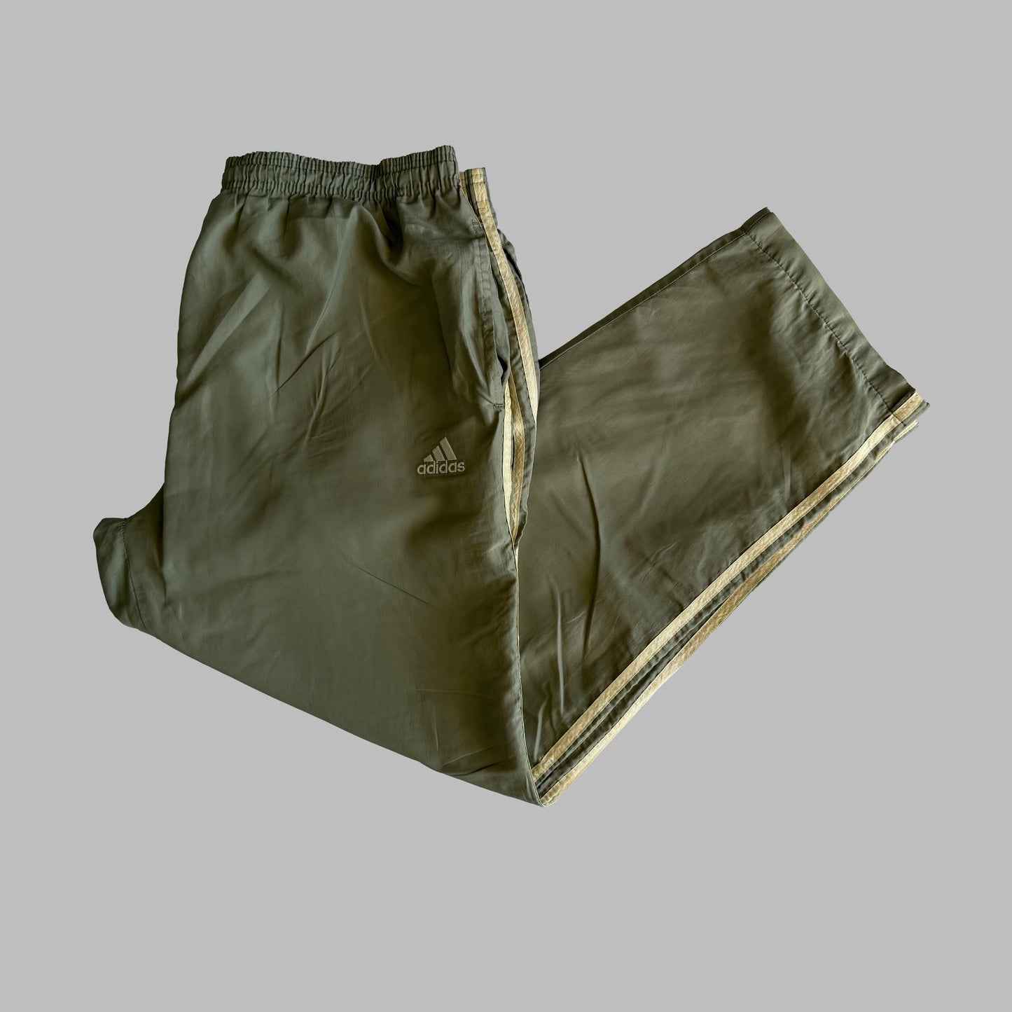 90s Adidas Three Stripe Lightweight Track Pants - L