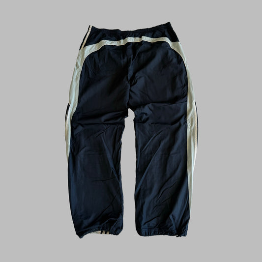 Y2K Adidas Three Stripe Baggy Track Pants - L