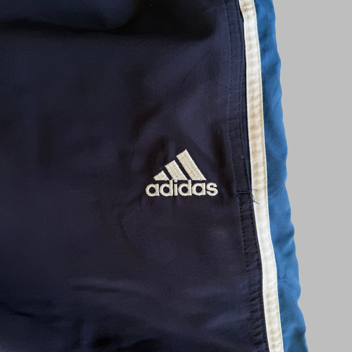 Y2K Adidas Striped Baggy Track Pants - XL