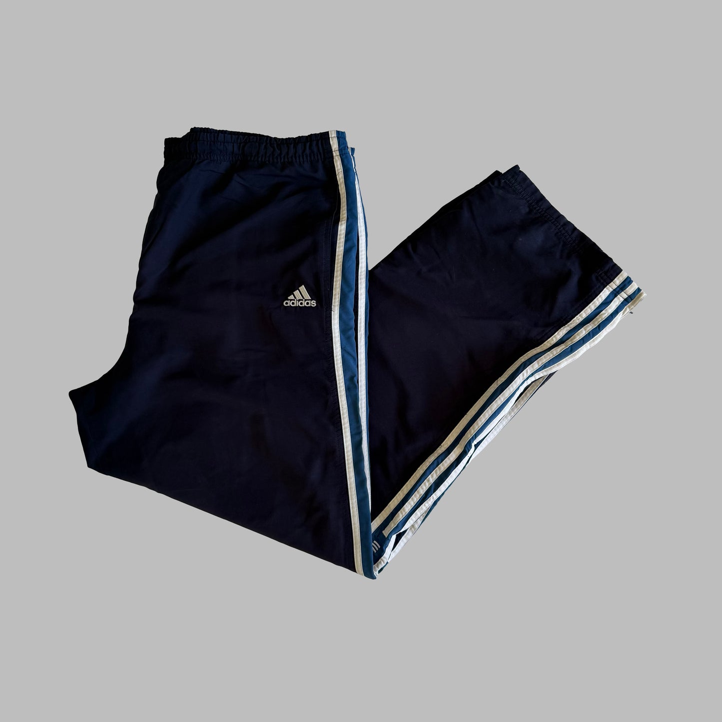 Y2K Adidas Striped Baggy Track Pants - XL