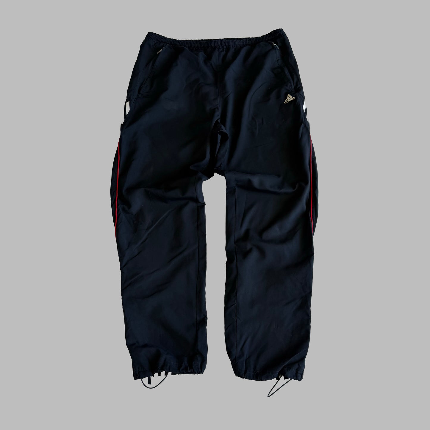 Y2K Adidas Stripe Parachute Track Pants - L