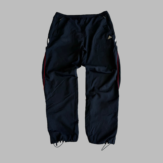 Y2K Adidas Stripe Parachute Track Pants - L