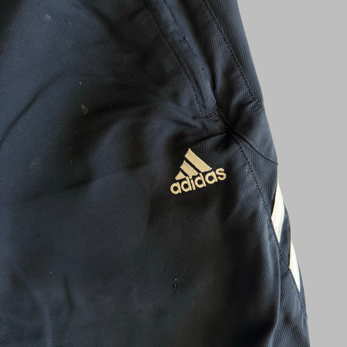 Y2K Adidas Stripe Parachute Track Pants - L