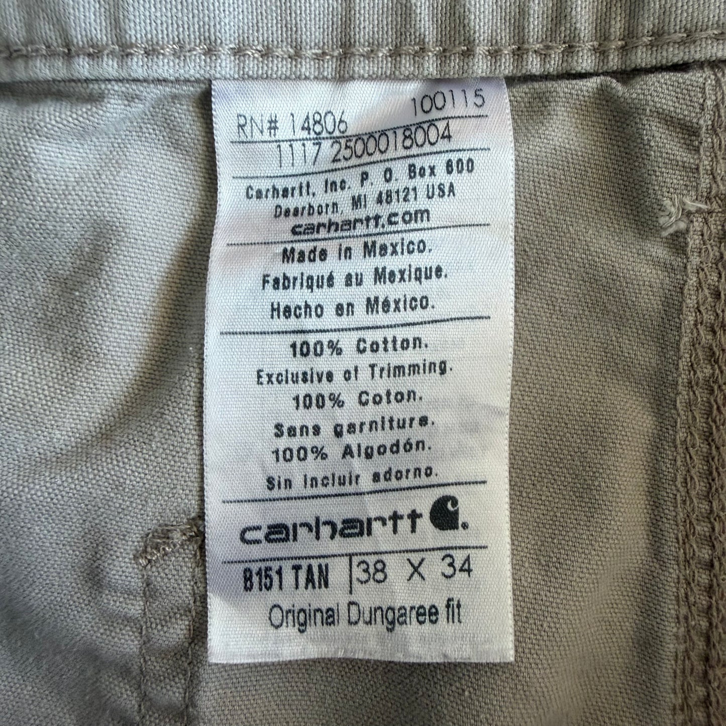 Y2K Carhartt Wide Leg Jeans - 38 x 34