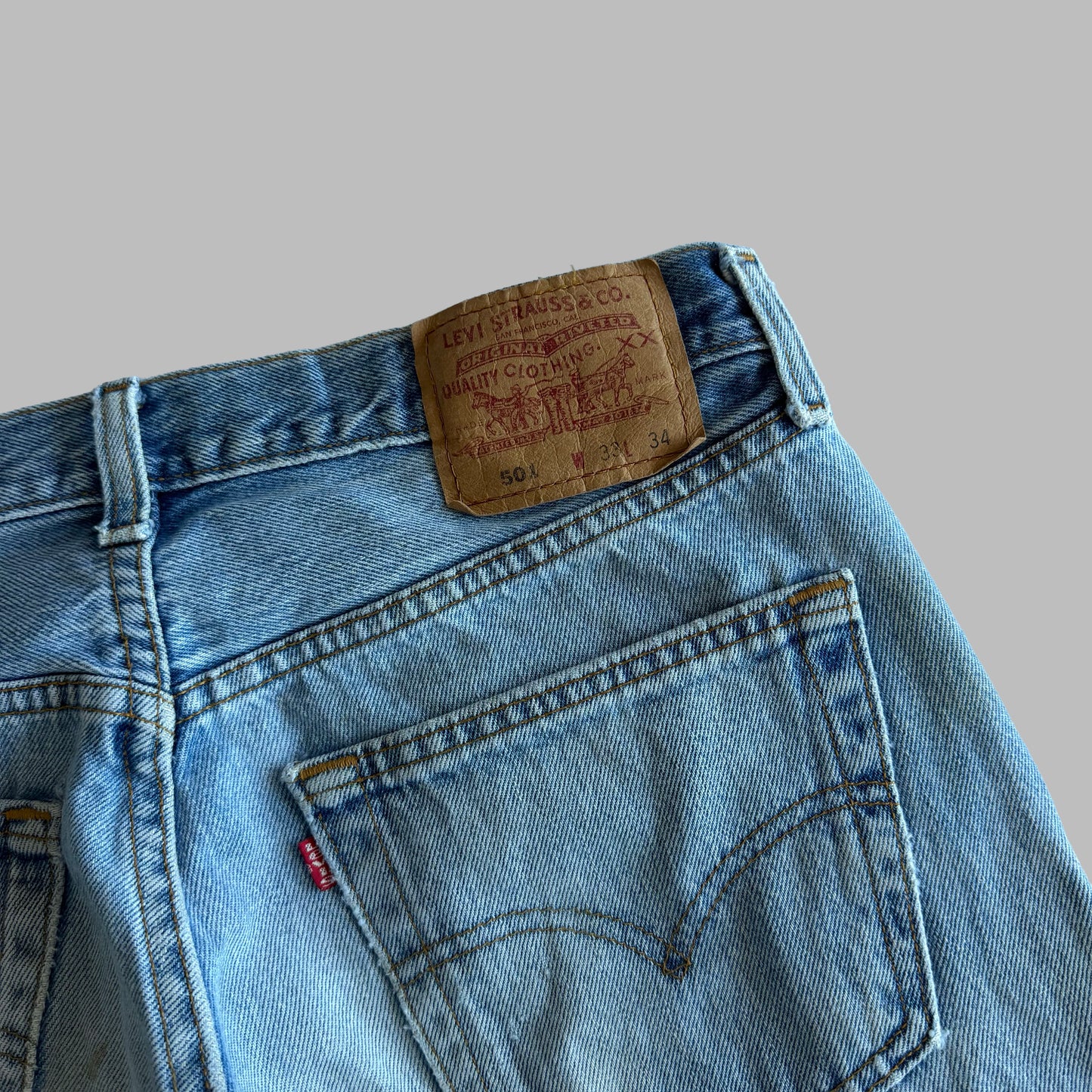 90s Levis Paper Tag Straight Leg Jeans - 33 x 34
