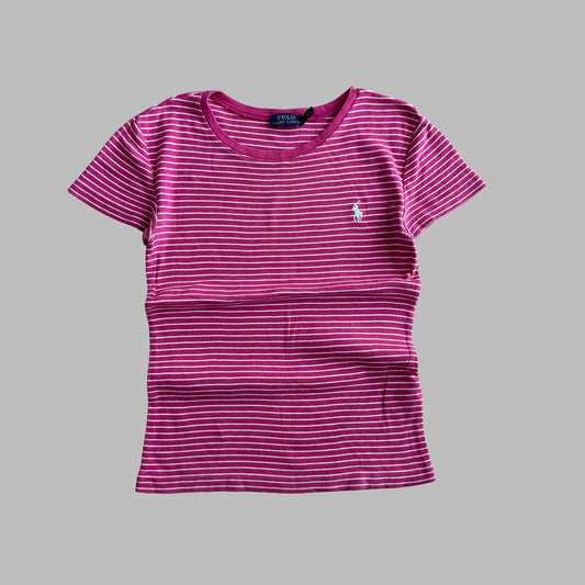 Ralph Lauren Fitted Striped Baby Tee - M