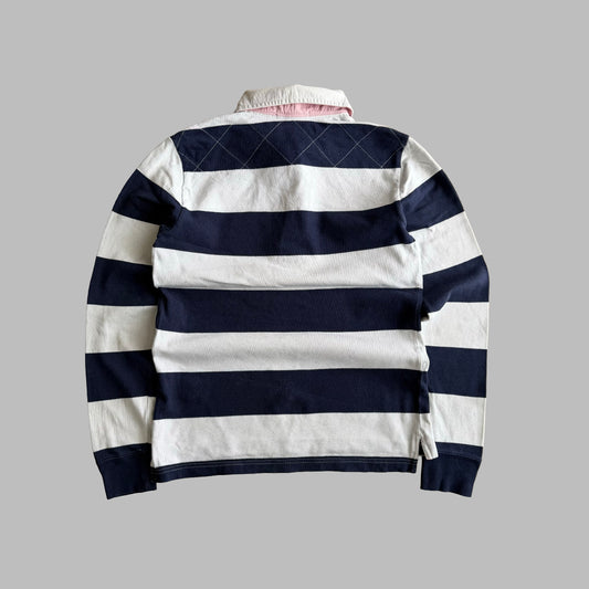 Y2K Ralph Lauren Polo Sport Striped Rugby Shirt - M