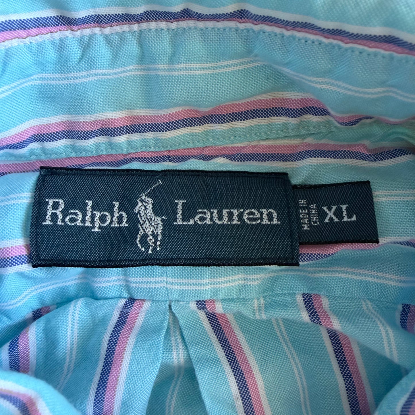 Y2K Polo Ralph Lauren Striped Button Up Shirt - XL