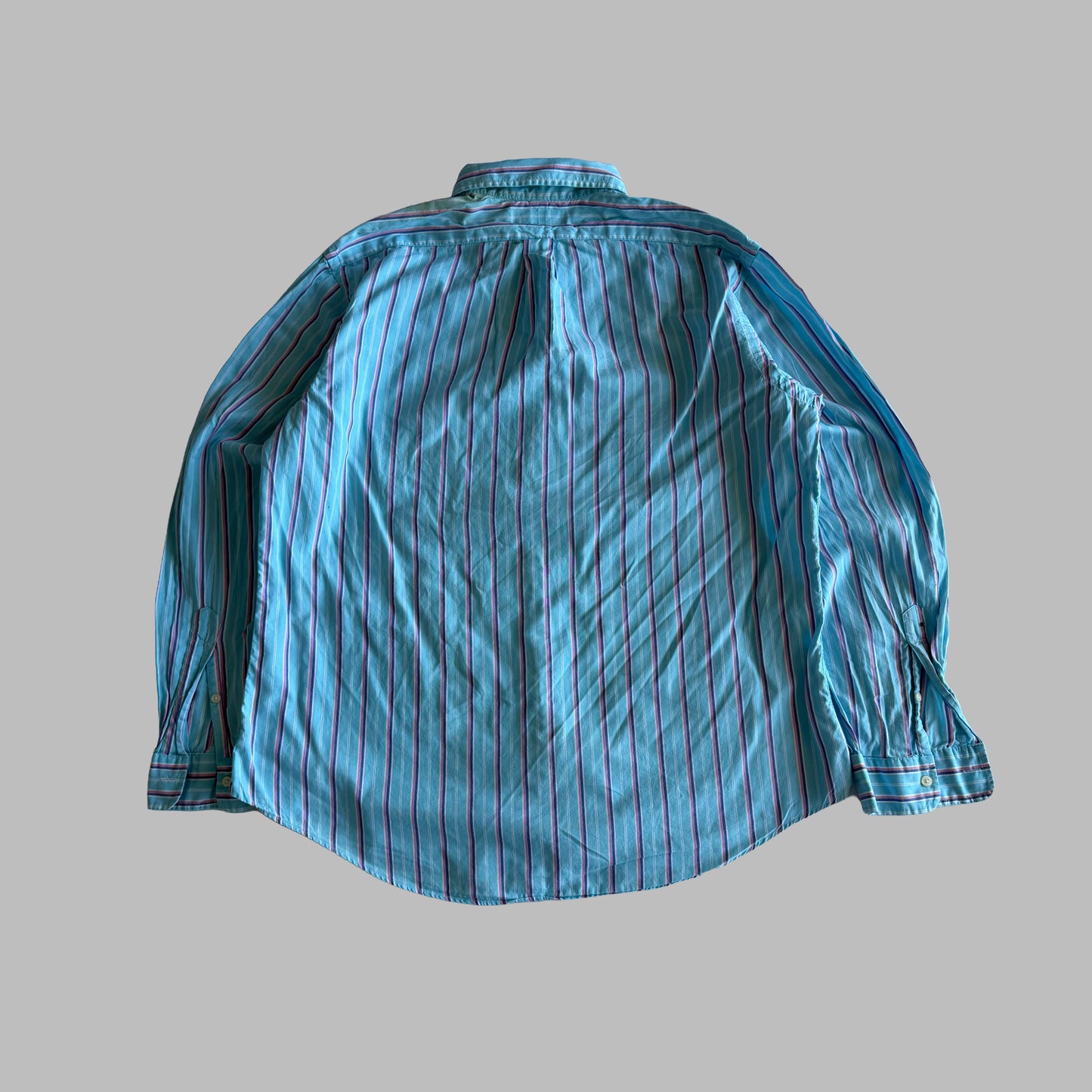 Y2K Polo Ralph Lauren Striped Button Up Shirt - XL