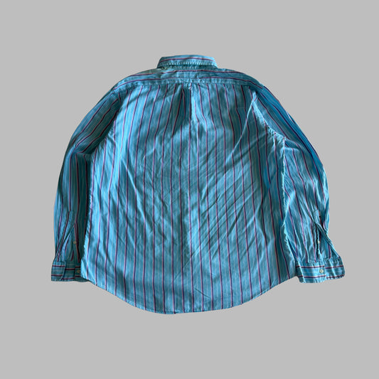 Y2K Polo Ralph Lauren Striped Button Up Shirt - XL