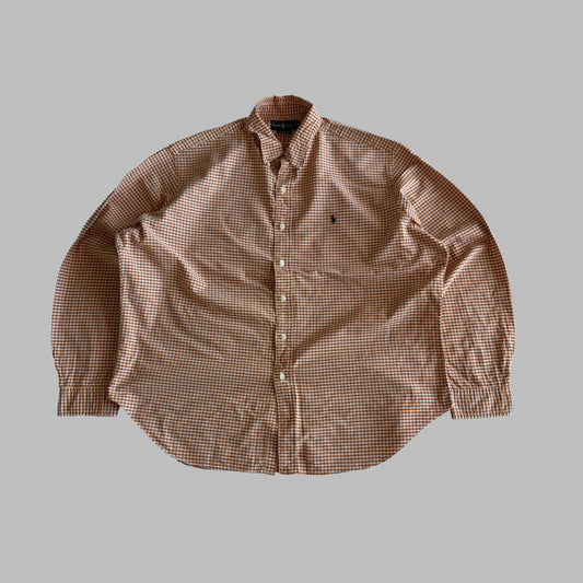90s Polo Ralph Lauren Gingham Button Up Shirt - XXL
