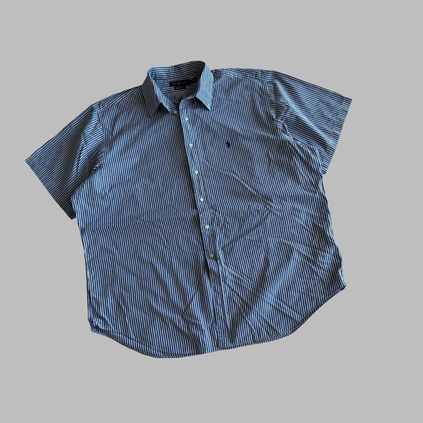 Y2K Polo Ralph Lauren Striped Button Up Shirt - XXL