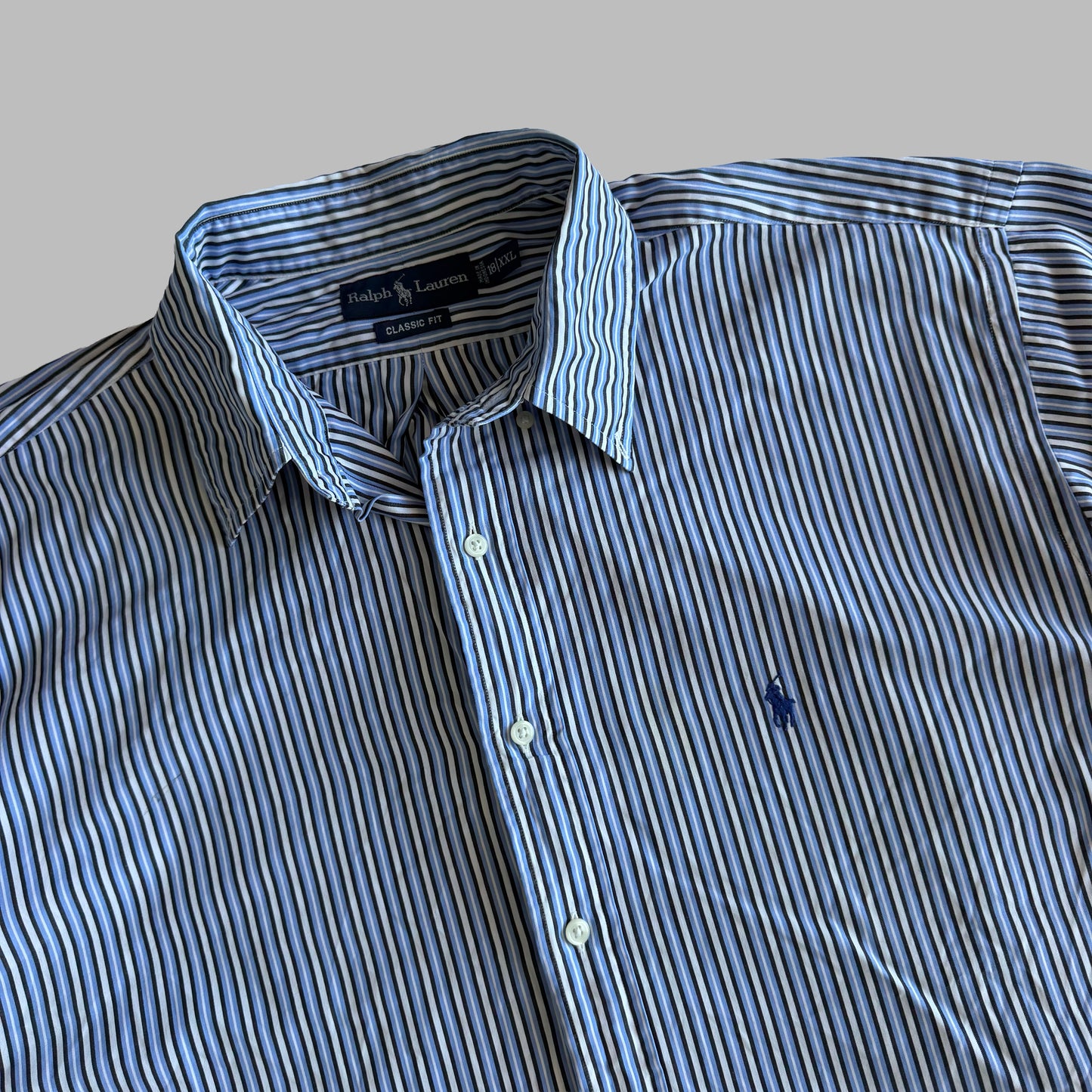 Y2K Polo Ralph Lauren Striped Button Up Shirt - XXL