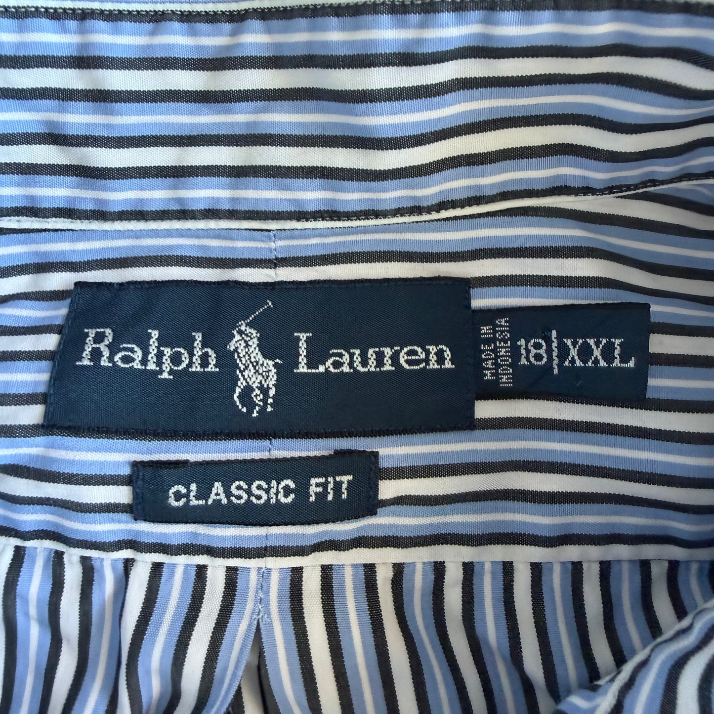 Y2K Polo Ralph Lauren Striped Button Up Shirt - XXL