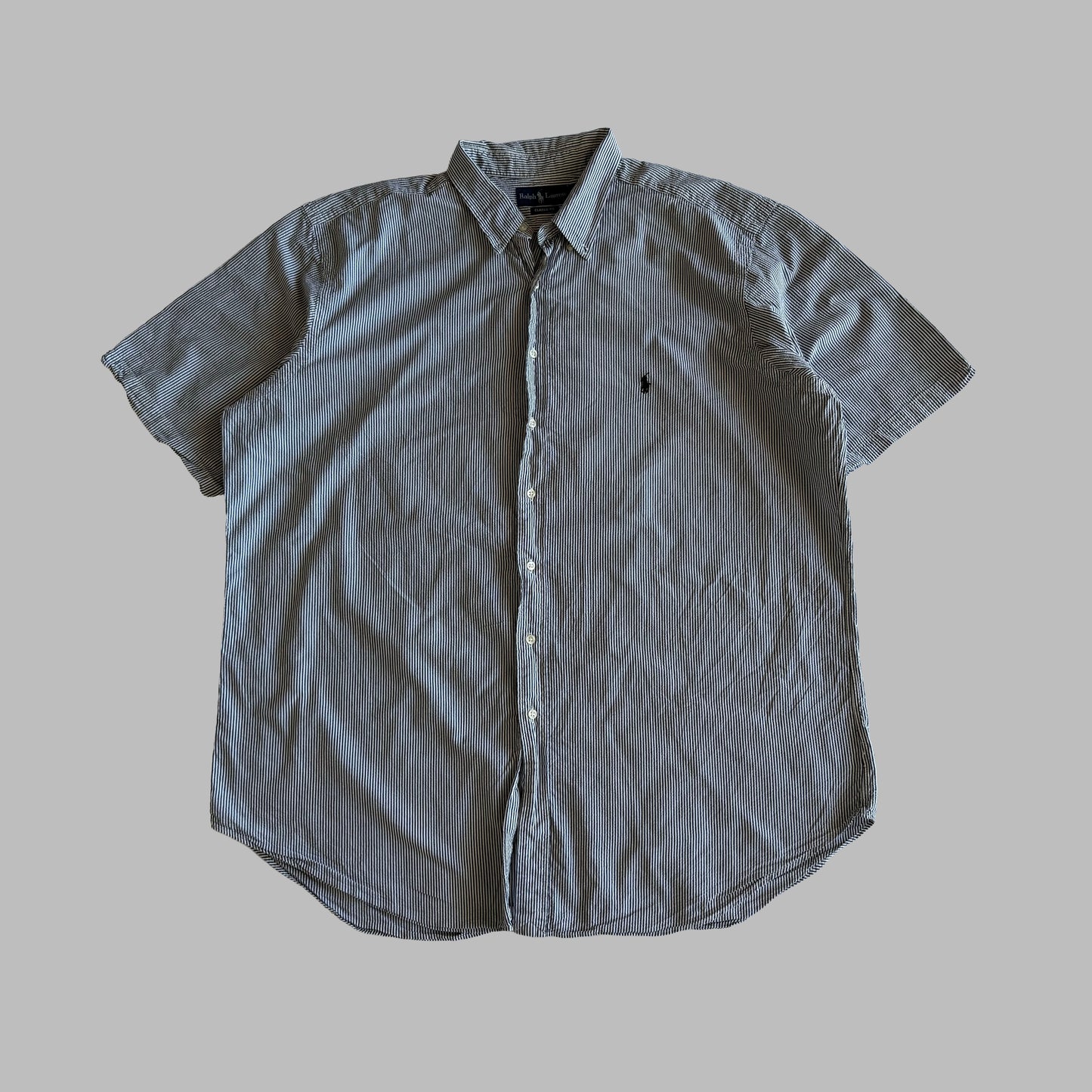 Y2K Polo Ralph Lauren Striped Button Up Shirt - XXL