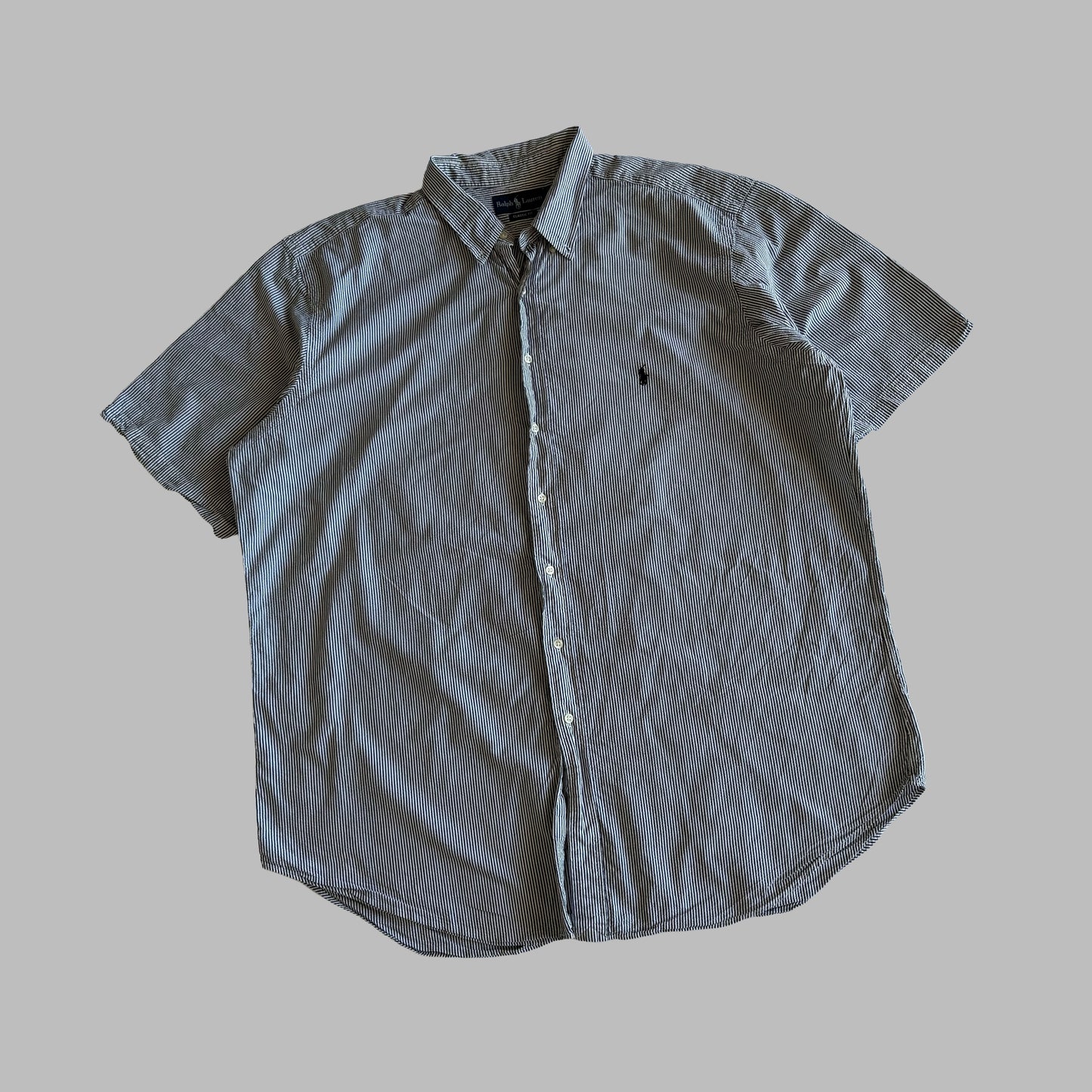 Y2K Polo Ralph Lauren Striped Button Up Shirt - XXL