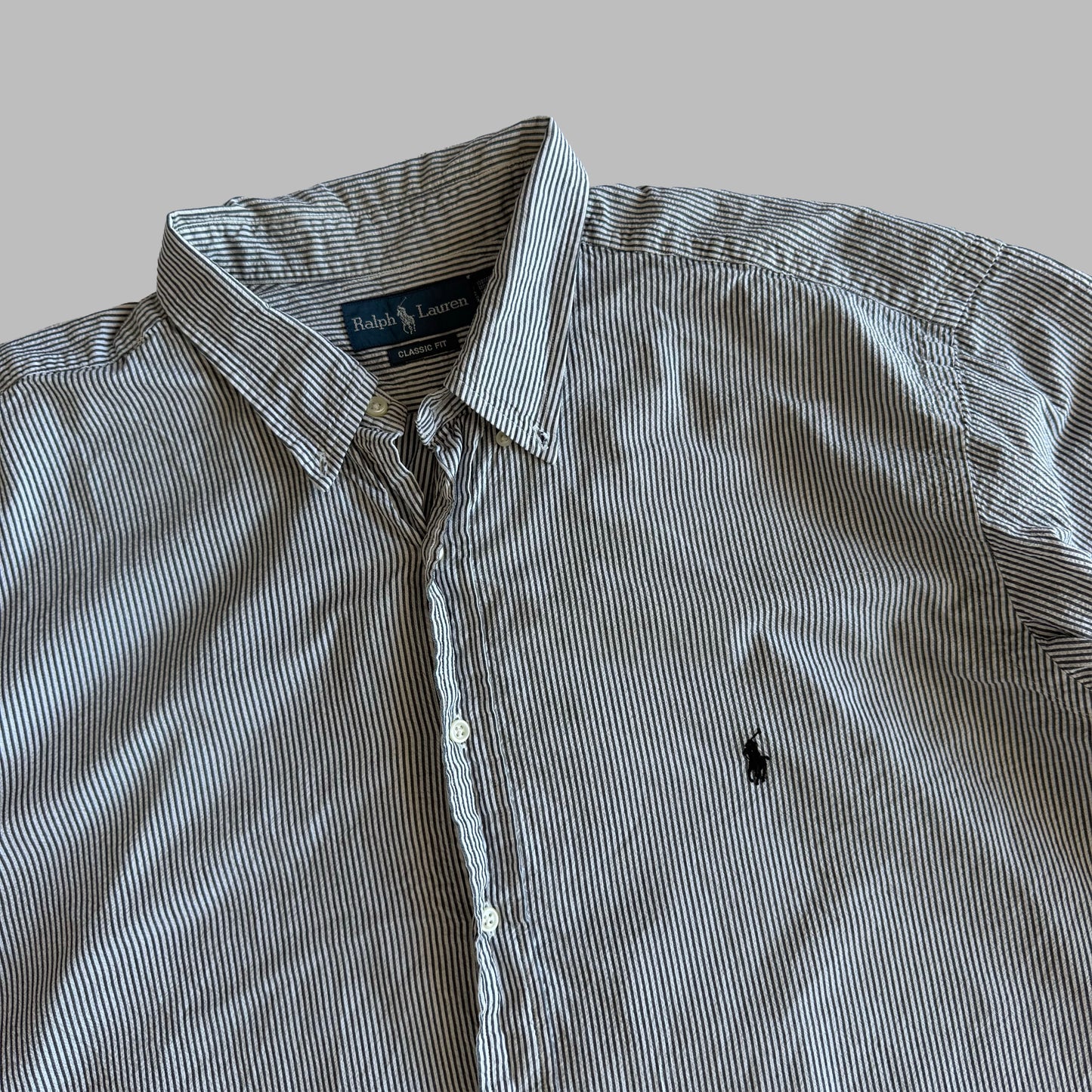 Y2K Polo Ralph Lauren Striped Button Up Shirt - XXL