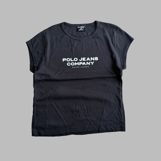 Y2K Ralph Lauren Polo Jeans Spell Out Baby Tee - XL