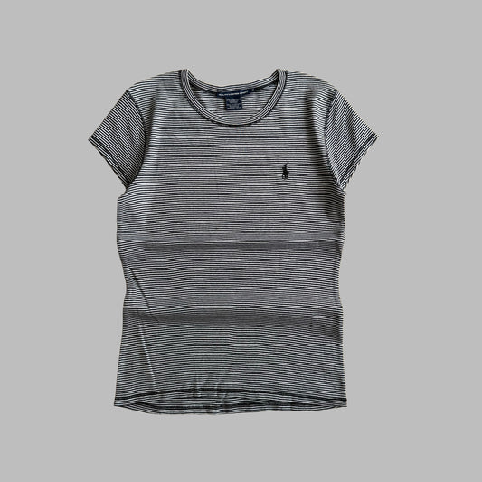 Y2K Ralph Lauren Striped T-Shirt - M