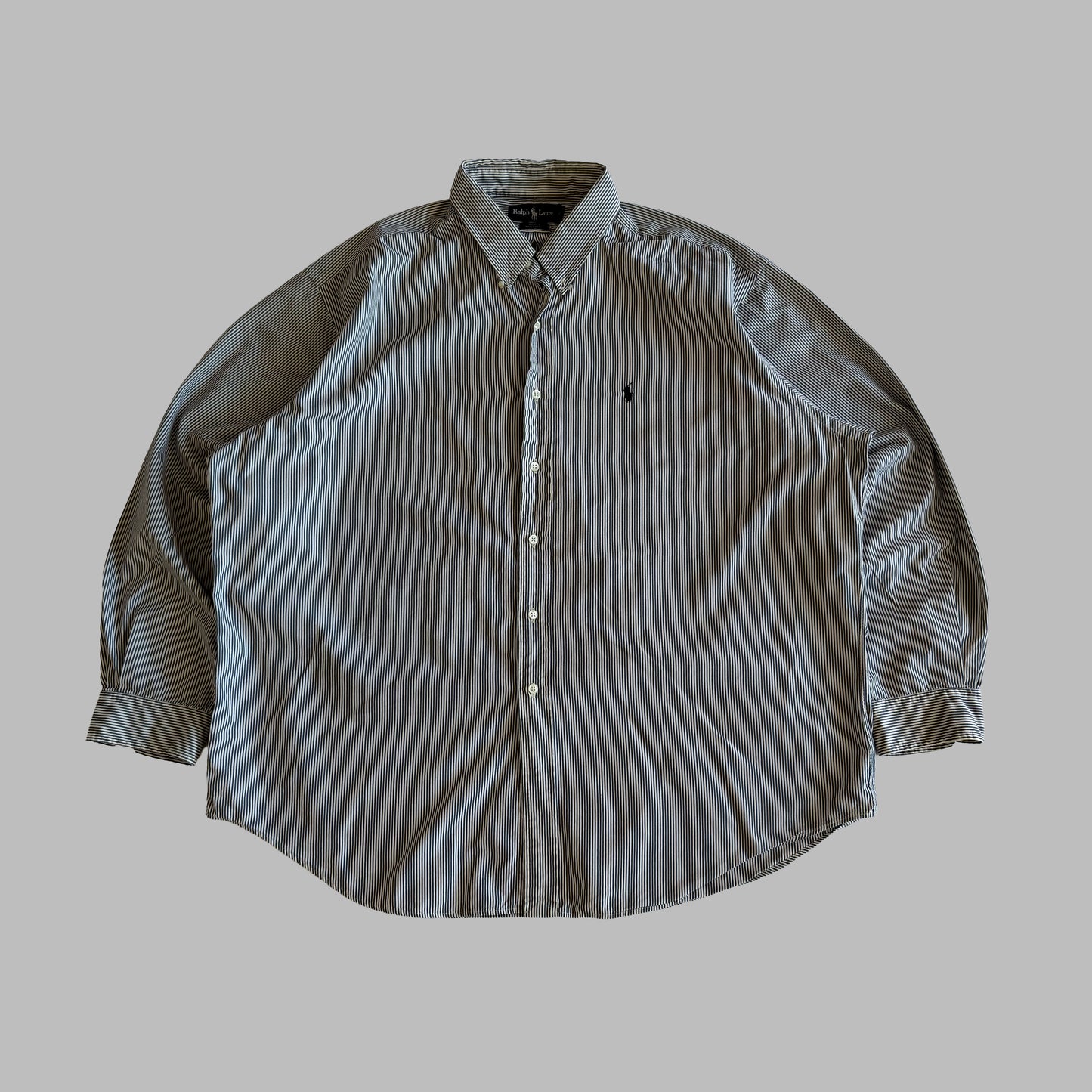 Y2K Polo Ralph Lauren Striped Button Up Shirt - XXL