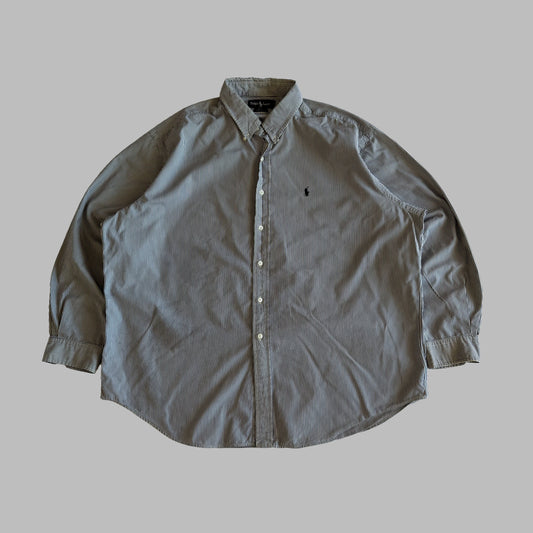 Y2K Polo Ralph Lauren Striped Button Up Shirt - XXL