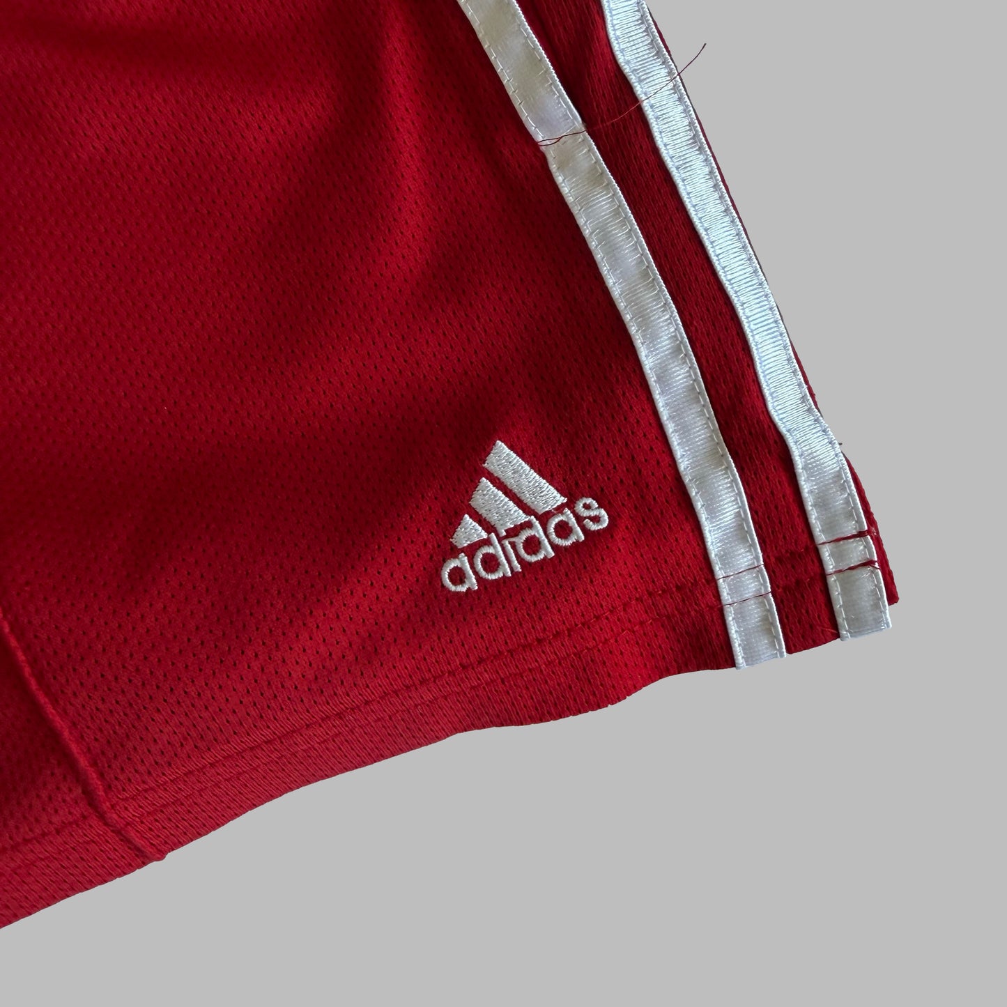 Y2K Adidas Three Stripe Mini Shorts - M