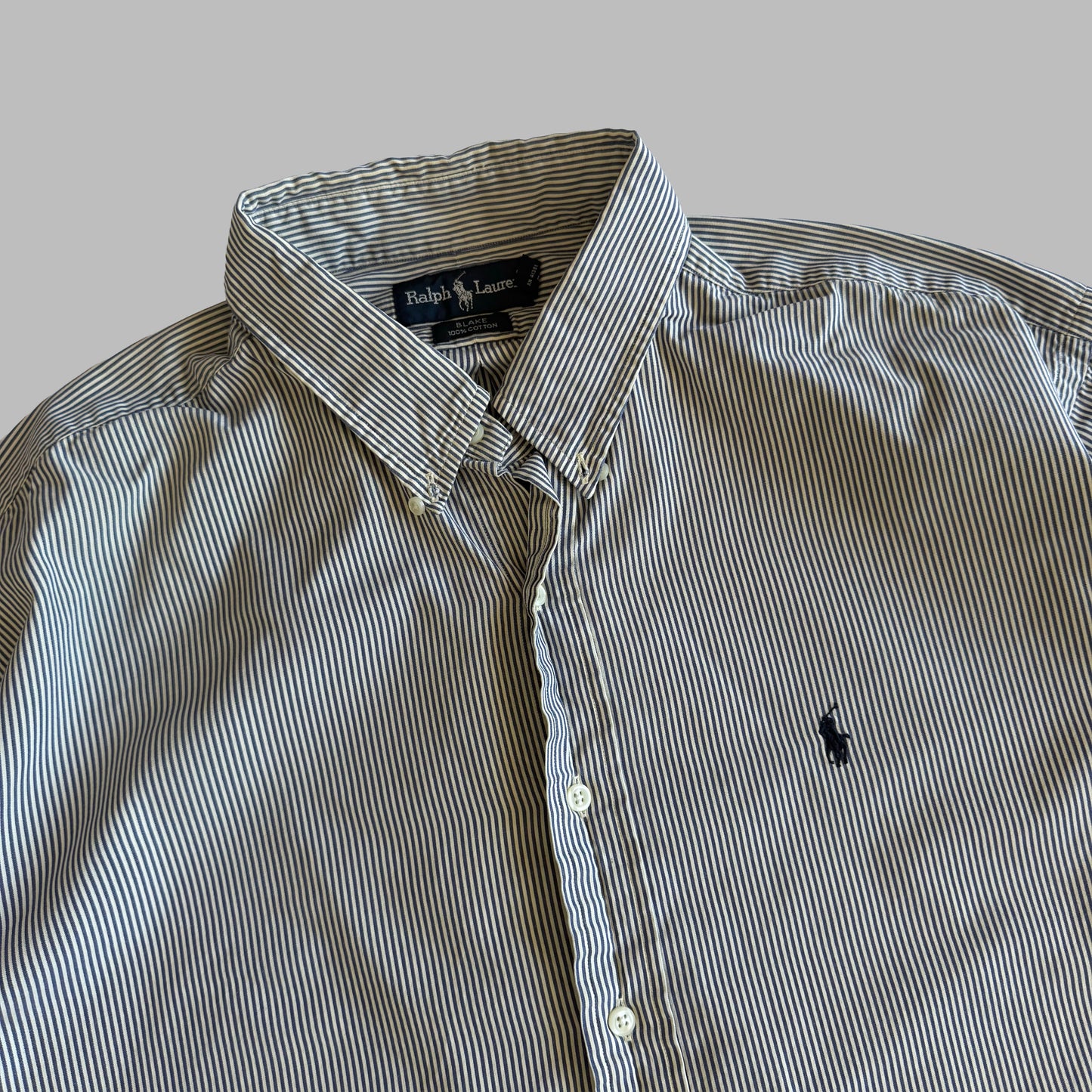 Y2K Polo Ralph Lauren Striped Button Up Shirt - XXL