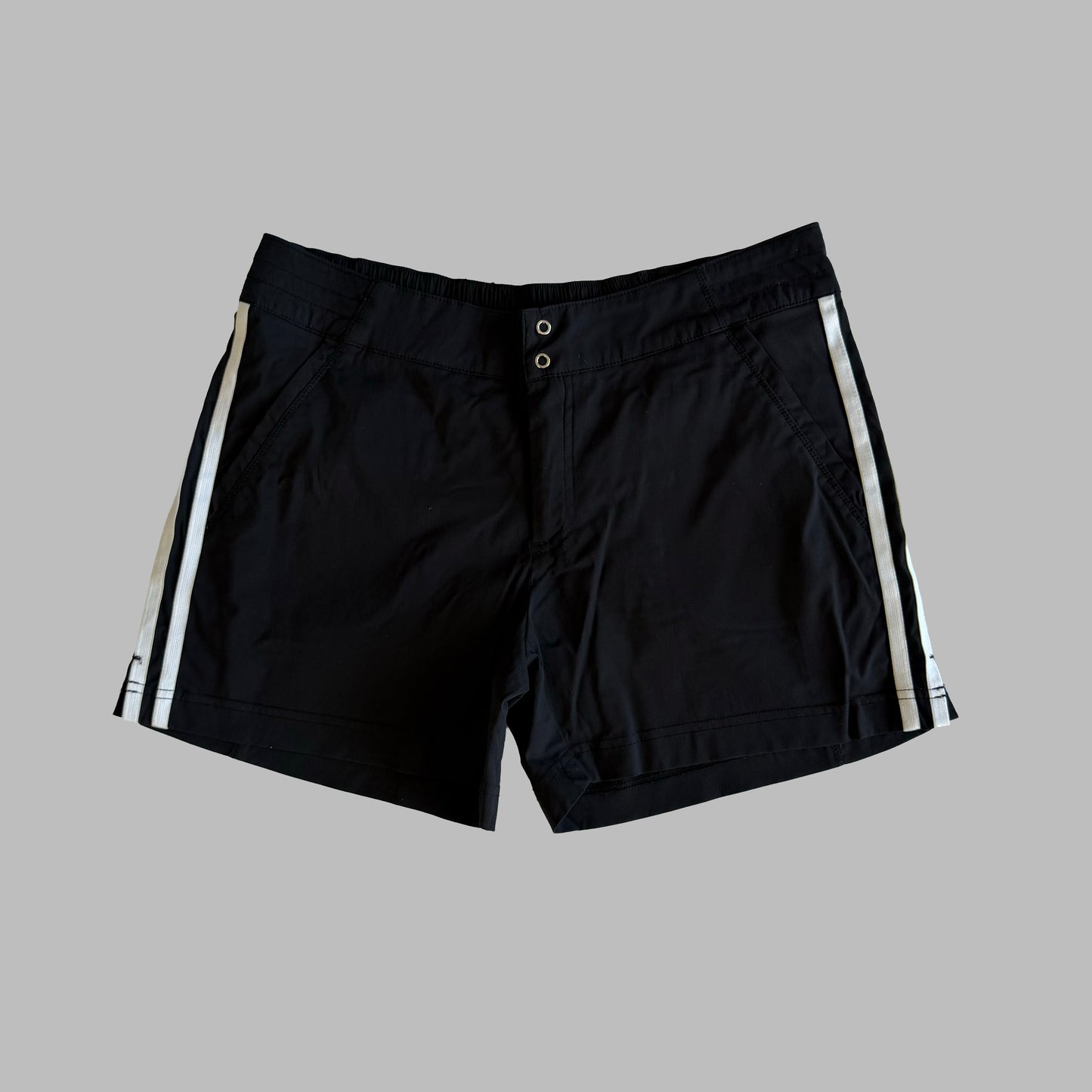 Y2K Adidas Three Stripe Mini Shorts - L