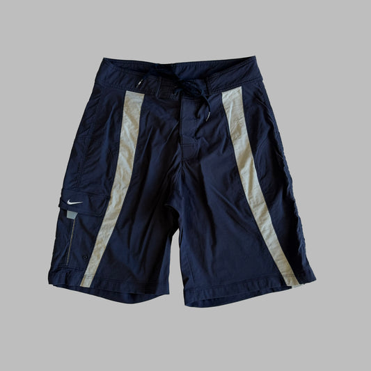 Y2K Nike Panelled Heavyweight Track Shorts - M