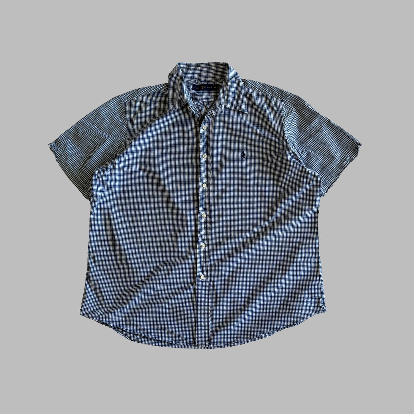 Y2K Polo Ralph Lauren Checkered Button Up Shirt - XL