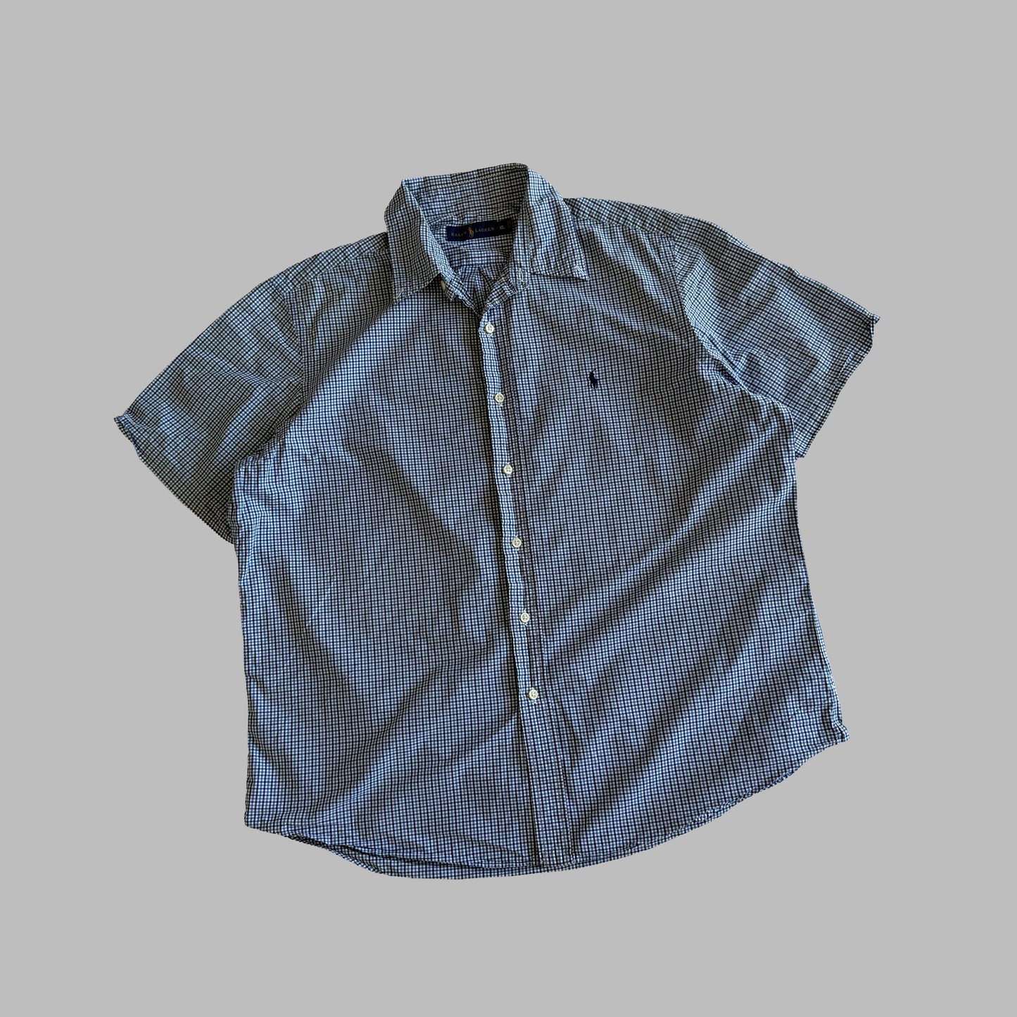 Y2K Polo Ralph Lauren Checkered Button Up Shirt - XL