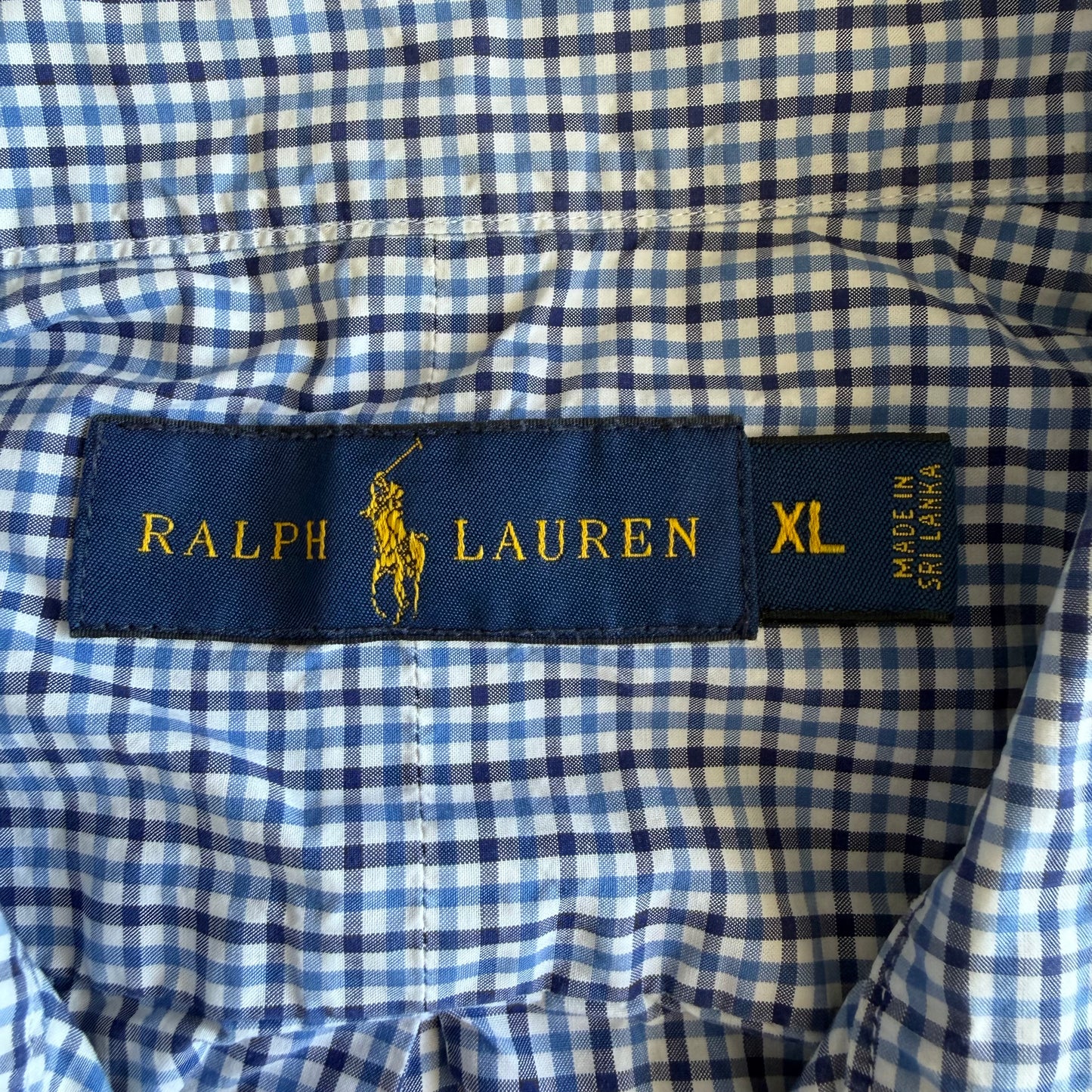 Y2K Polo Ralph Lauren Checkered Button Up Shirt - XL