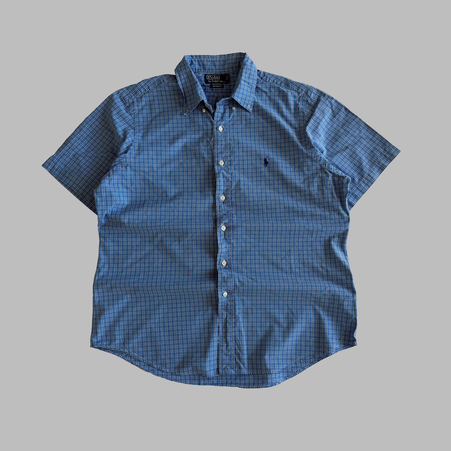 Y2K Polo Ralph Lauren Checkered Button Up Shirt - XL