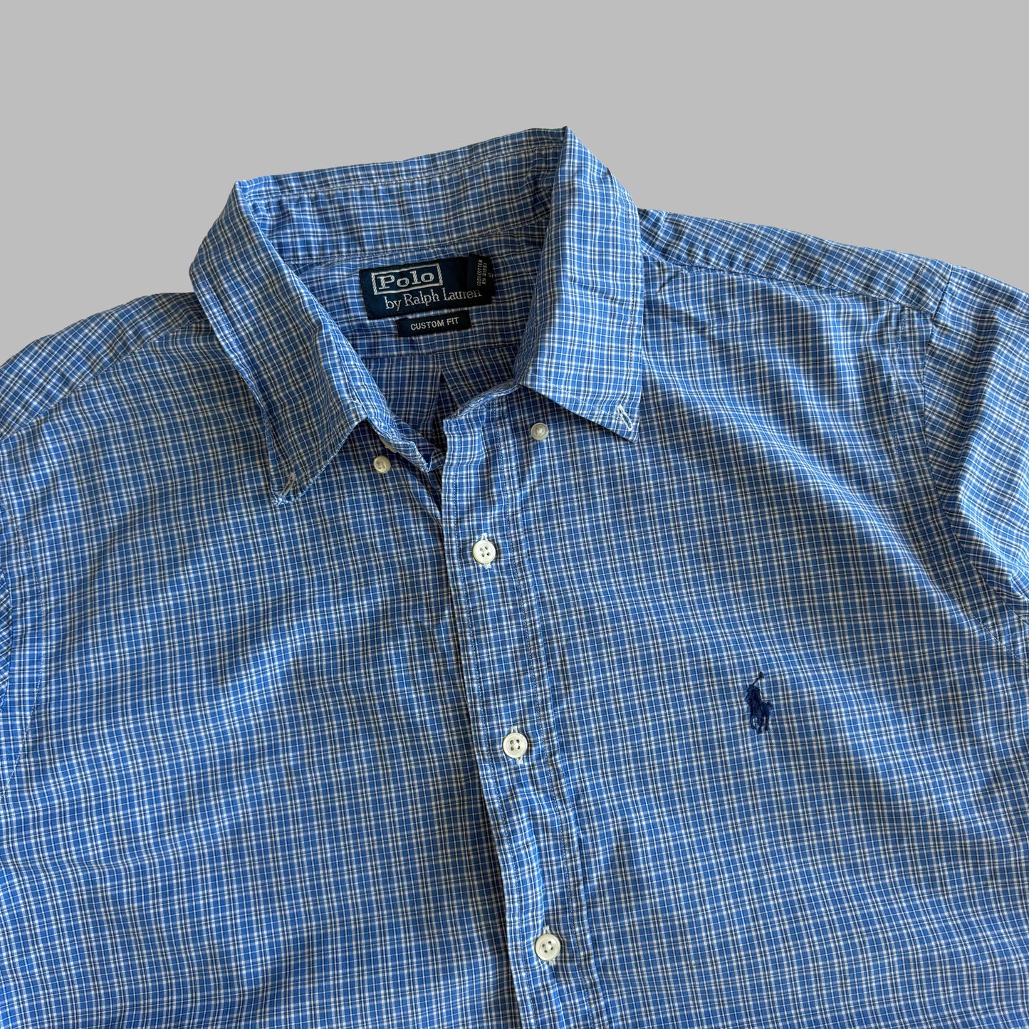 Y2K Polo Ralph Lauren Checkered Button Up Shirt - XL